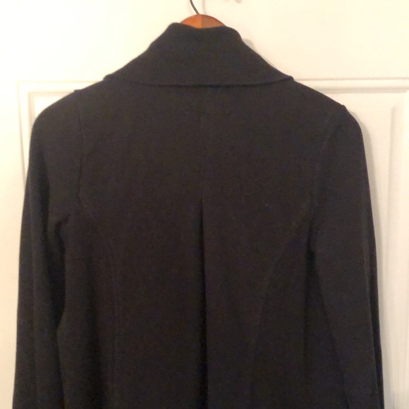 Anthropologie Saturday Sunday Black Convertible Hood Open Front Jacket Cardigan - Picture 6 of 9